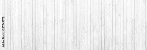 Panorama long and big file of black and white rustic teak wood wall background for vintage design purpose