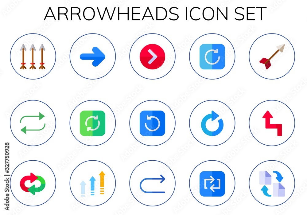 arrowheads icon set arrowheads icon set