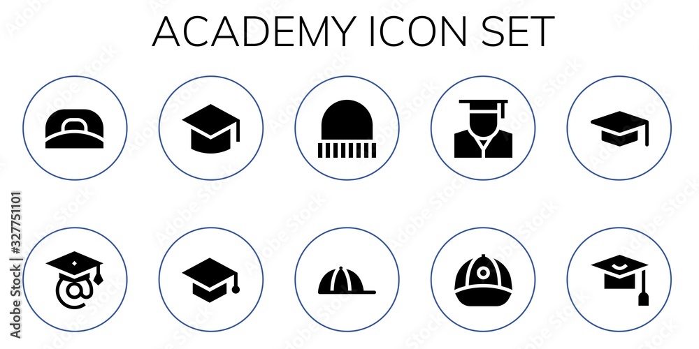 Modern Simple Set of academy Vector filled Icons
