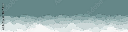 Fototapeta Naklejka Na Ścianę i Meble -  Abstract Color Clouds Sky Generative Art background illustration