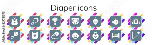 diaper icon set