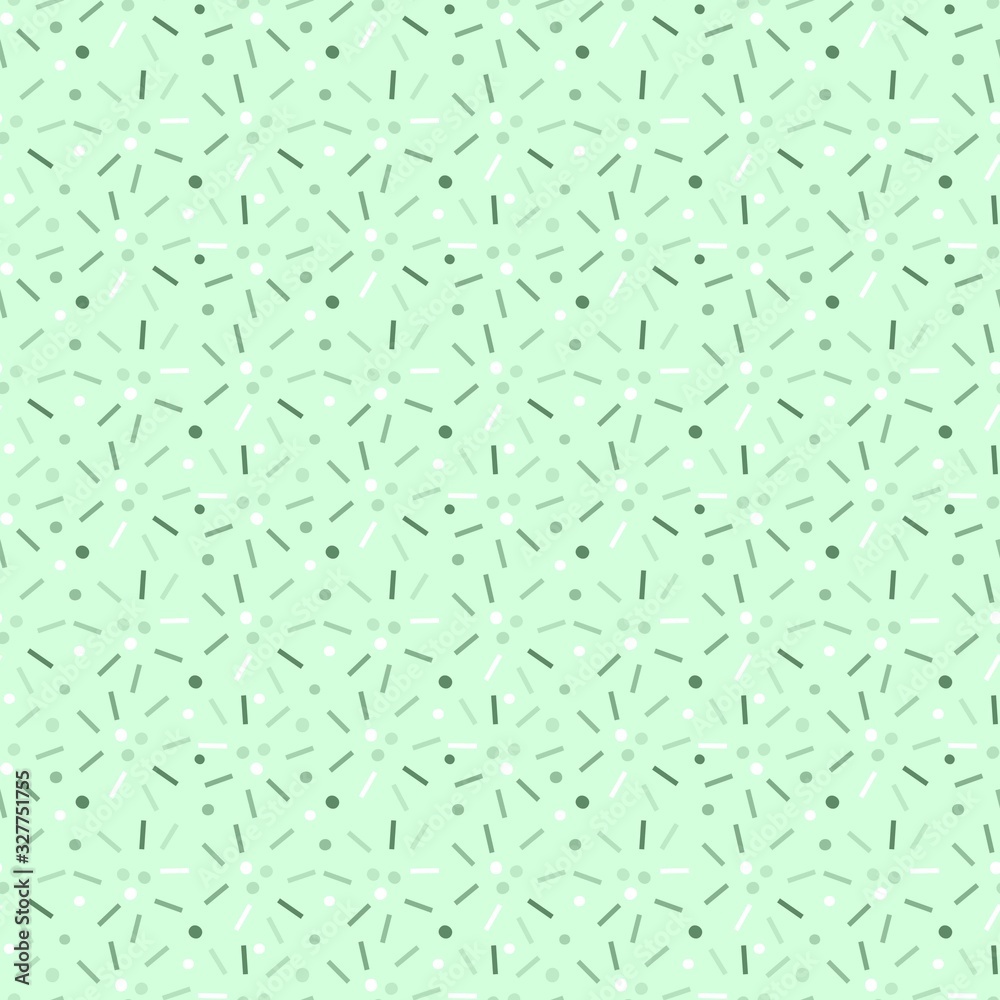 Light green seamless pattern with colored confetti. Light green seamless pattern with colored confetti.