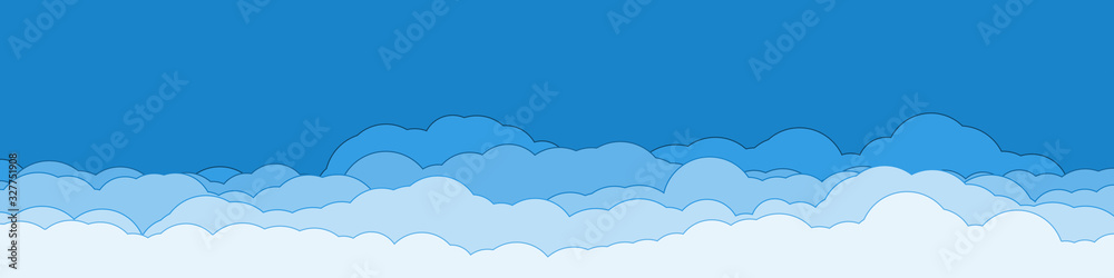 Abstract Color Clouds Sky Generative Art background illustration