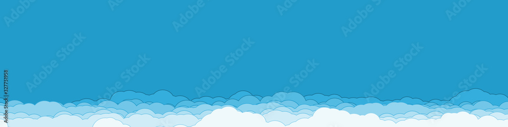 Abstract Color Clouds Sky Generative Art background illustration