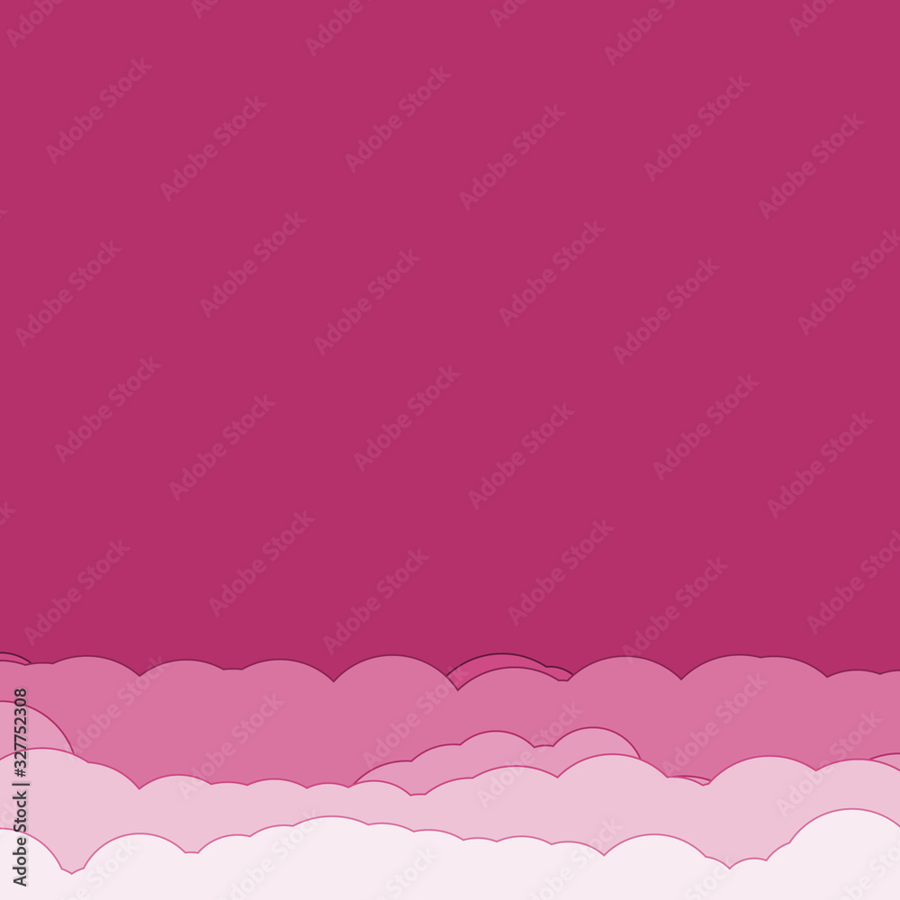 Abstract Color Clouds Sky Generative Art background illustration