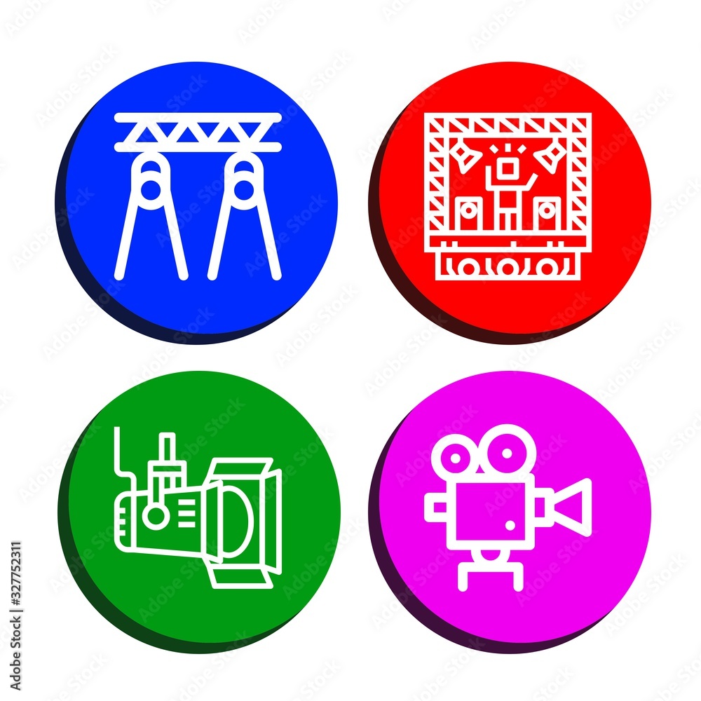 Set of projector icons
