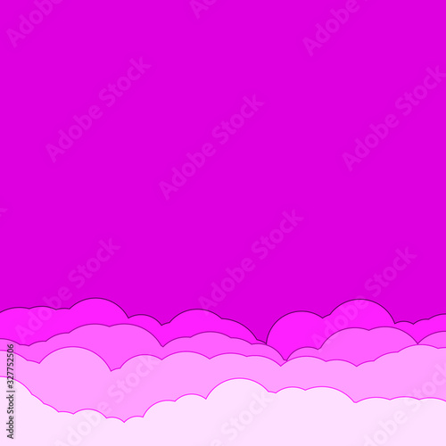 Abstract Color Clouds Sky Generative Art background illustration