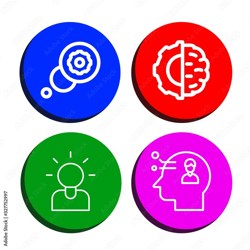 mind icon set mind icon set