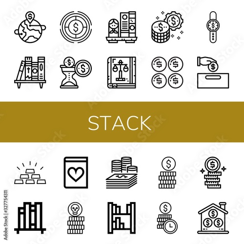 Set of stack icons