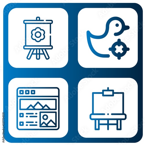 gallery simple icons set