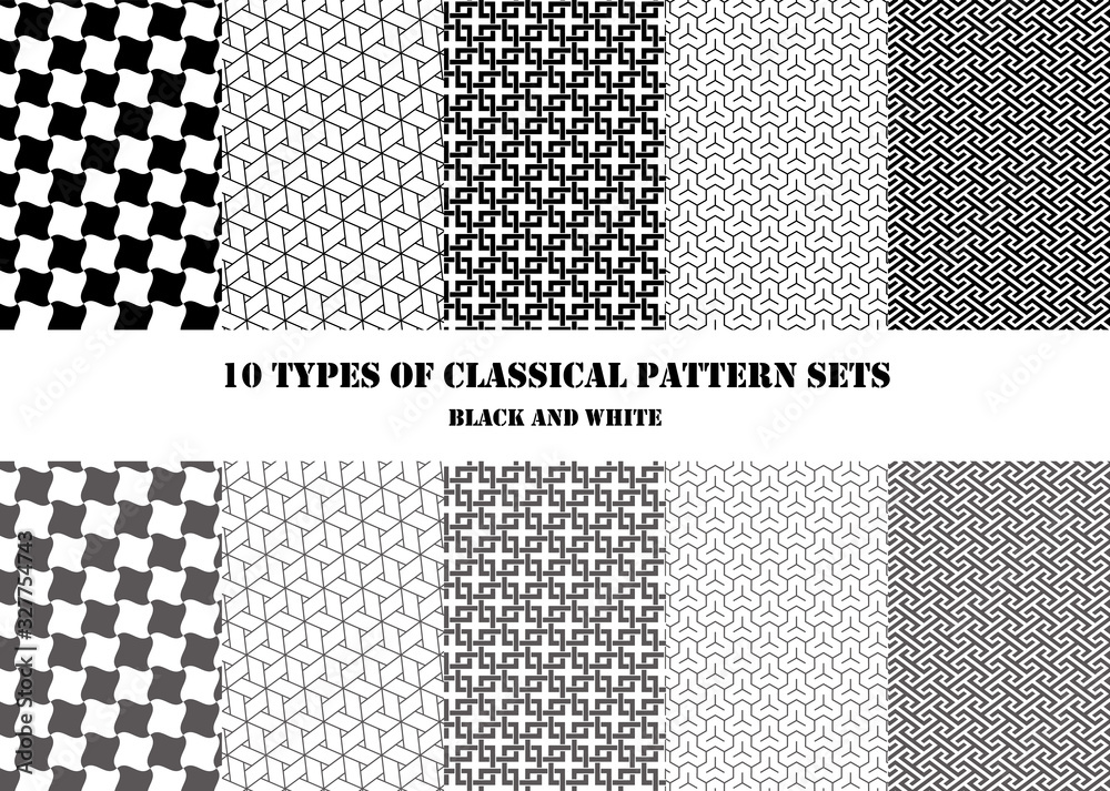 10-types-of-classical-patterns-sets(Black-and-white)3