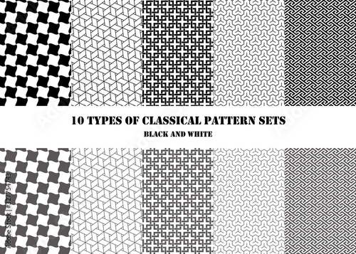10-types-of-classical-patterns-sets(Black-and-white)3
