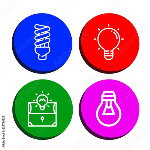 Set of halogen icons