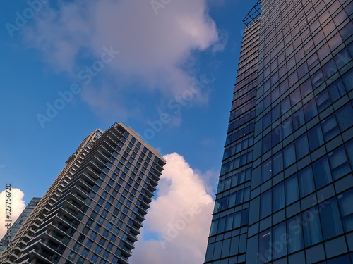 Modern skyscraper in low angle view