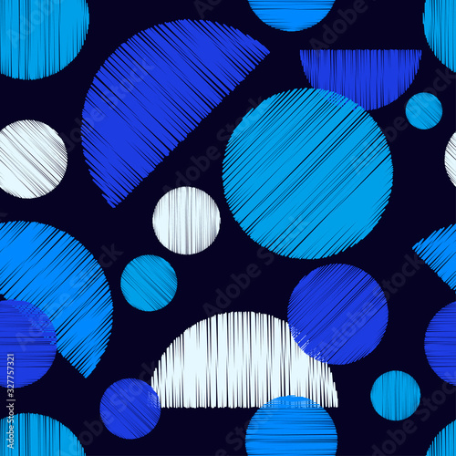 Polka dots ornament. Hatch. Seamless pattern. Vector illustration for web design or print.