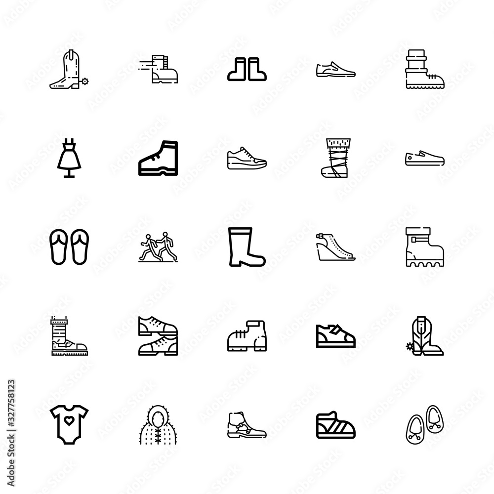 Editable 25 shoes icons for web and mobile Editable 25 shoes icons for web and mobile
