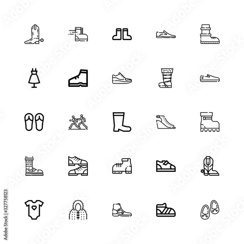 Editable 25 shoes icons for web and mobile