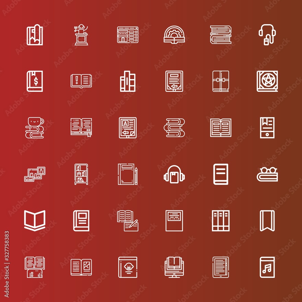 Editable 36 literature icons for web and mobile Editable 36 literature icons for web and mobile