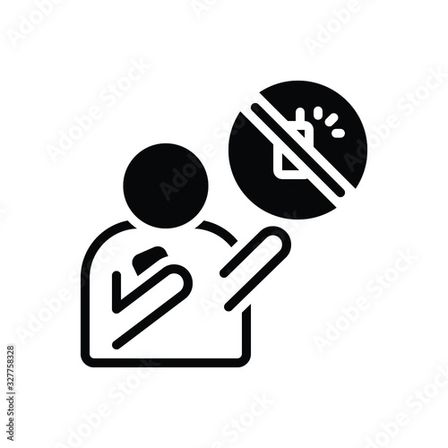 Black solid icon for despite
