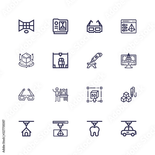 Editable 16 d icons for web and mobile