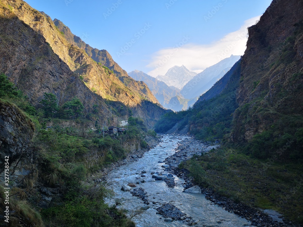 Images from Mustang Valley, Nepal, with a magnificent panorama of the Himalayan mountains