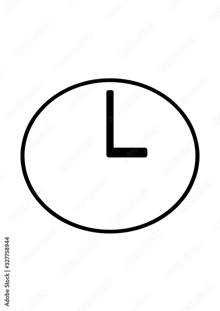 Clock icon. Time symbol Illustration. 3 hours. Clock icon. Time symbol Illustration. 3 hours.