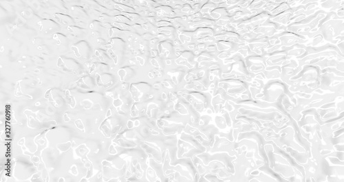 Liquid abstract white background. Smooth glossy texture 3D rendering . 3D illustration