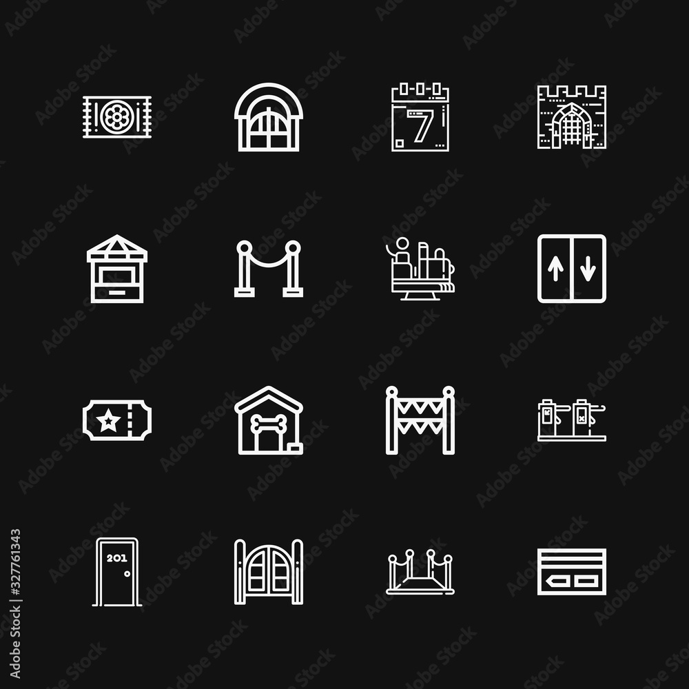 Editable 16 entrance icons for web and mobile Editable 16 entrance icons for web and mobile