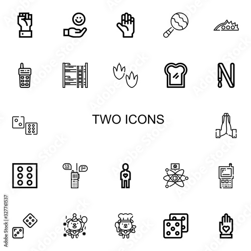 Editable 22 two icons for web and mobile