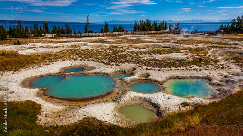 Hotspring pools in Yellowstone