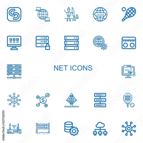 Editable 22 net icons for web and mobile