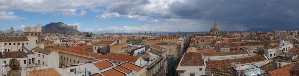 Panorama of Palermo,  Sicily, Italy