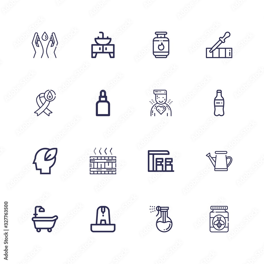 Fototapeta premium Editable 16 drop icons for web and mobile
