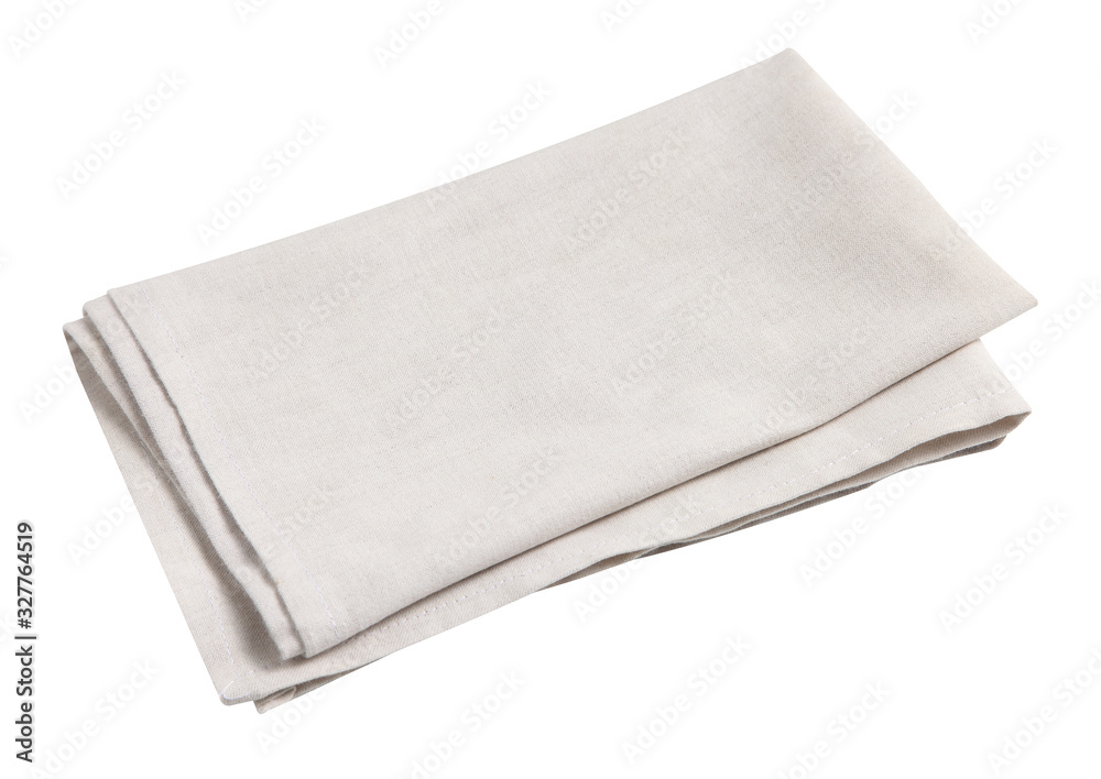 Cotton napkin isolated on white background Cotton napkin isolated on white background