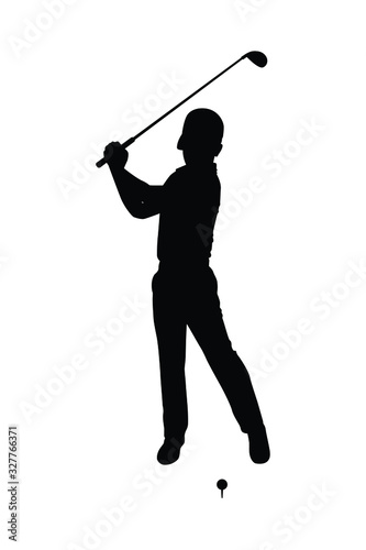 Golf player silhouette