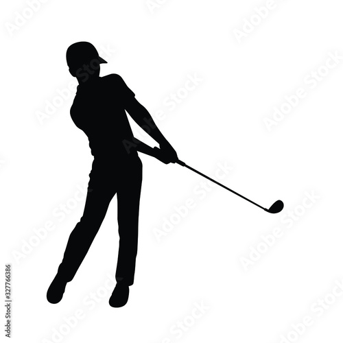 Golf player silhouette