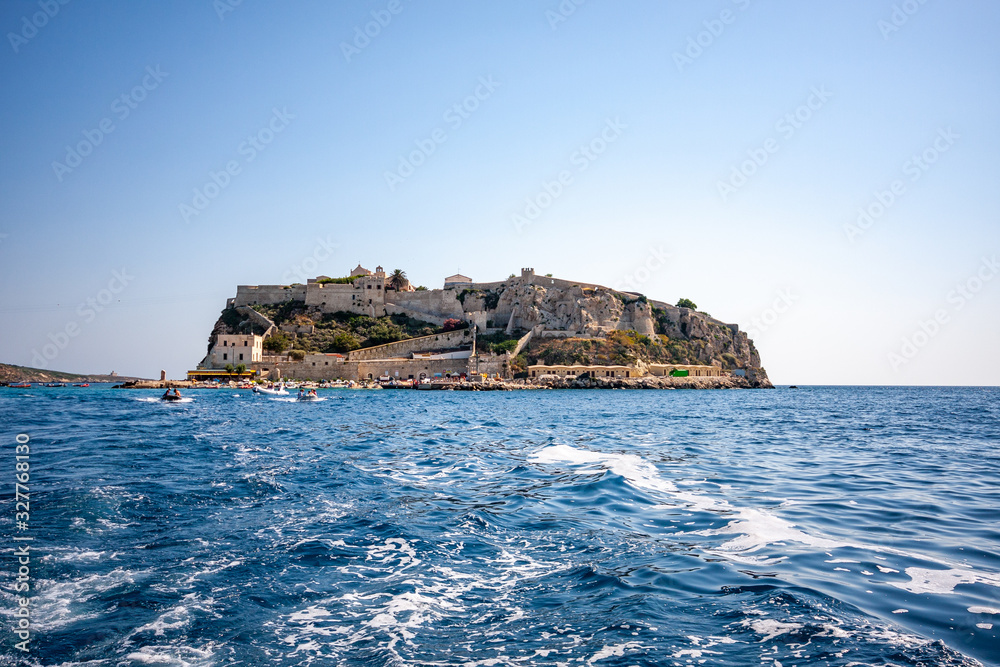 View of San Nicola island Tremiti archipelago. Adriatic sea, Apulia, Italy