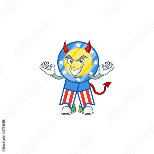 A cruel devil USA medal Cartoon character design