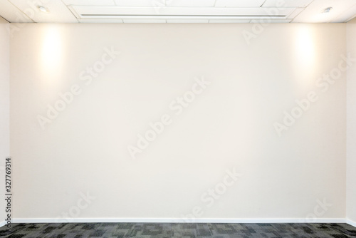Obraz na plátně Meeting room with lights and empty wall