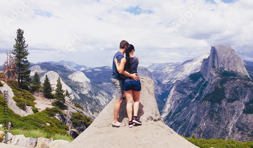 Hiker on the top of mountain