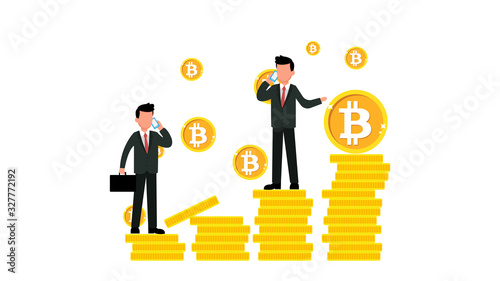 Vector bitcoin illustration