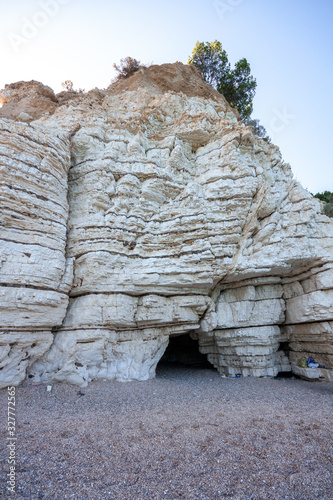 Baia di Vignanotica a beautiful beach on Gargano coast in Puglia, Italy photo