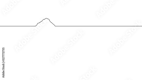 Dachstein Minimalist Single Line Mountain Vector
