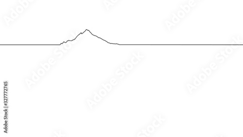 Großglockner Minimalist Single Line Mountain Vector