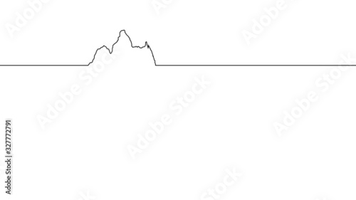 Mont Blanc Minimalist Single Line Mountain Vector