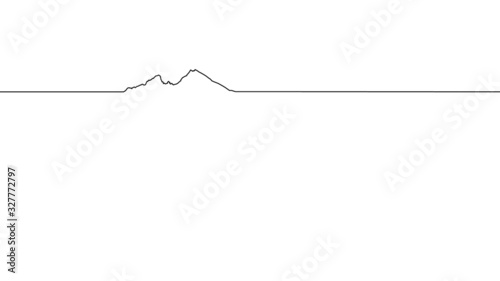 Watzmann Minimalist Single Line Mountain Vector photo