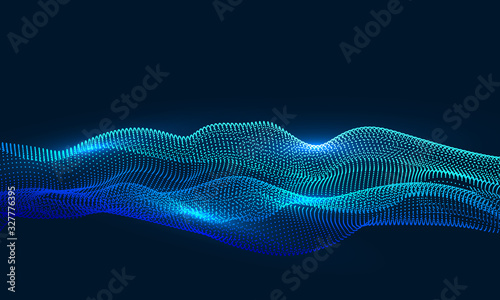Composed of particles swirling abstract graphics,background of sense of science and technology.