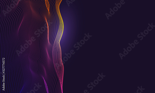 Composed of particles swirling abstract graphics,background of sense of science and technology.