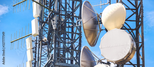 Fotografia, Obraz horizontal antenna background mass media tower pylons