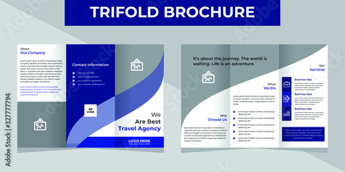 Travel trifold brochure template